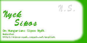 nyek sipos business card