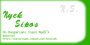 nyek sipos business card